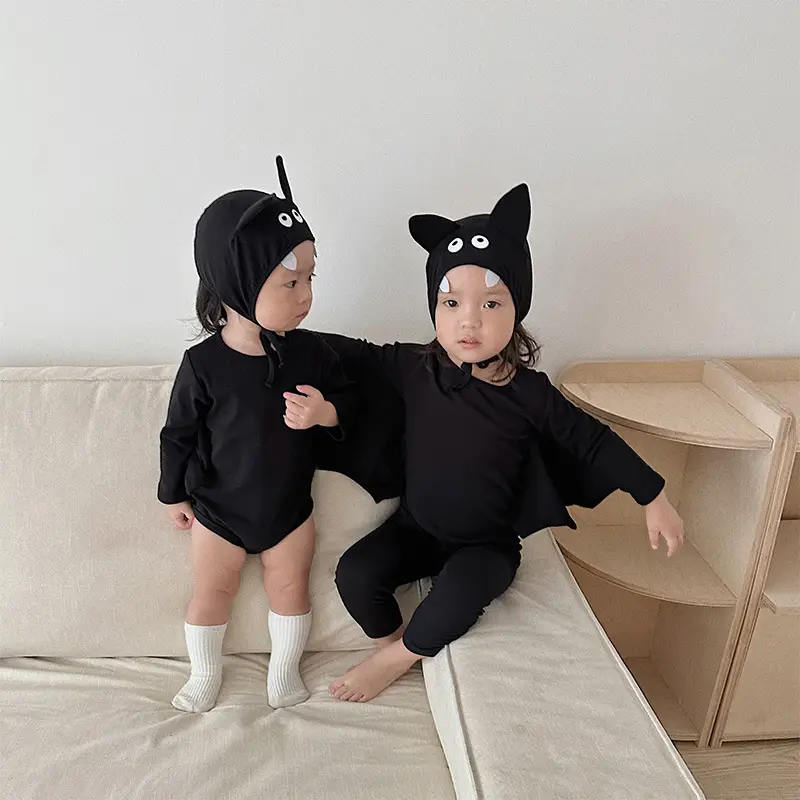 Black Bat-Shaped Baby Climbing Suit for Kids — feature 4