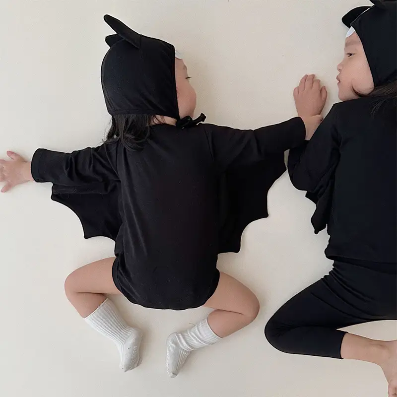 Black Bat-Shaped Baby Climbing Suit for Kids — feature 9