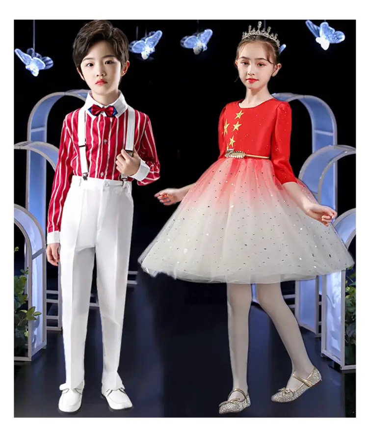 Girls Red Star Chorus Costume for National Day — feature 15