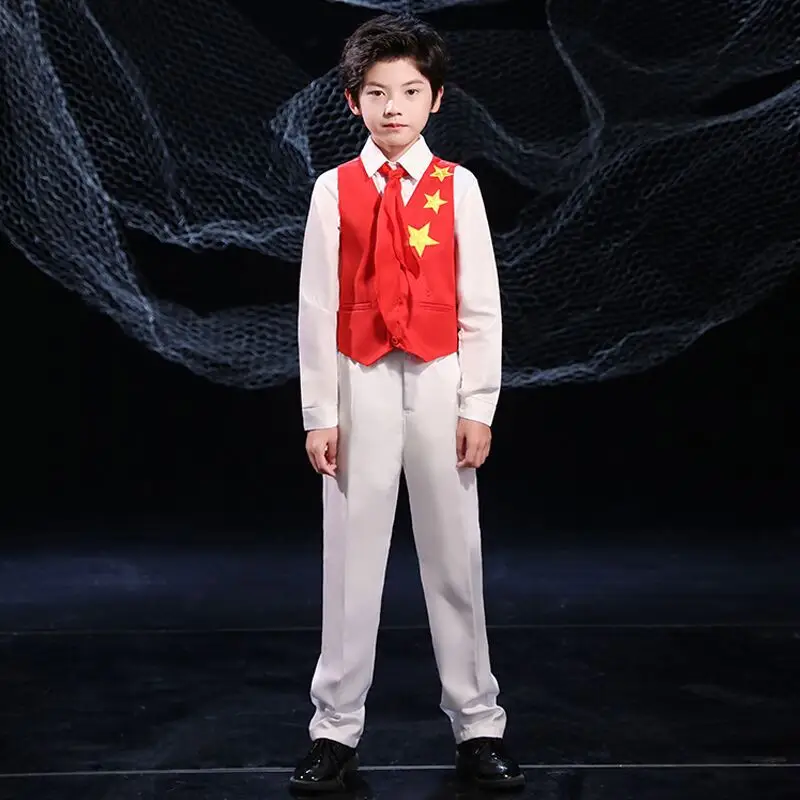 Girls Red Star Chorus Costume for National Day