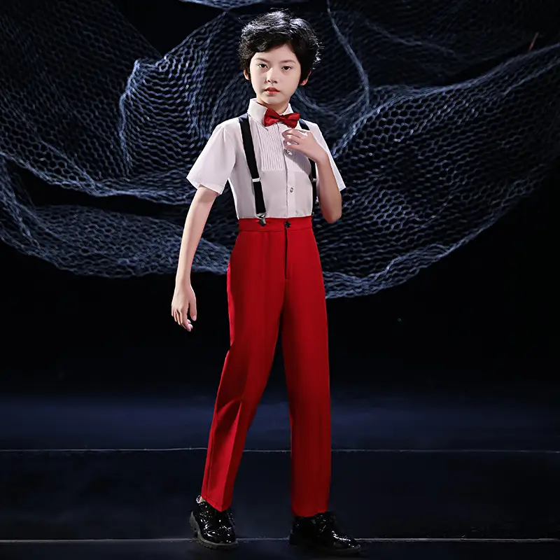 Girls Red Star Chorus Costume for National Day