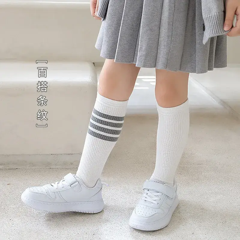 Black Cotton High Heel Socks for Girls, 1 Pc, Spring Autumn, Korea Style - Image 7