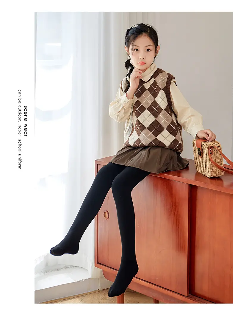 Girls Fleece Leggings Winter Warm High Waist Pants — feature 24