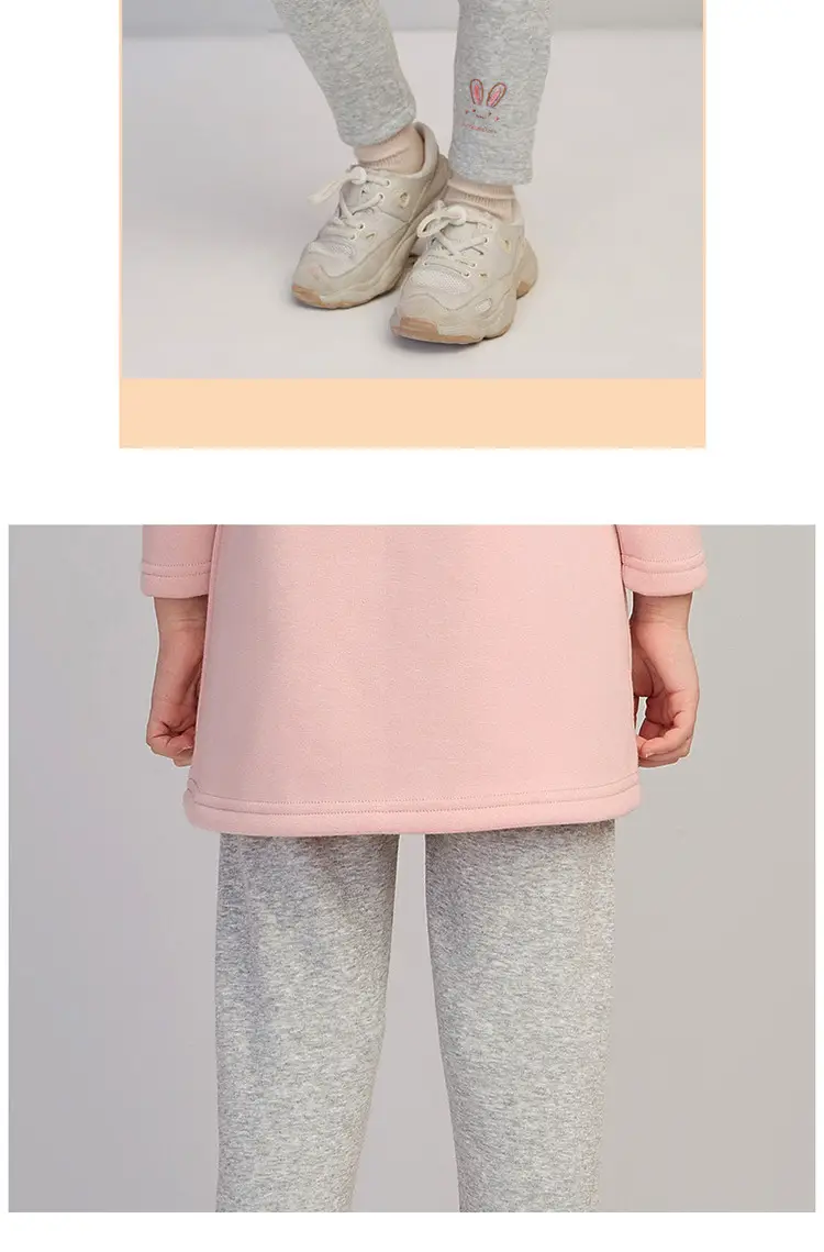 Girls Fleece Leggings Cartoon Pattern Warm Slim Fit — feature 12