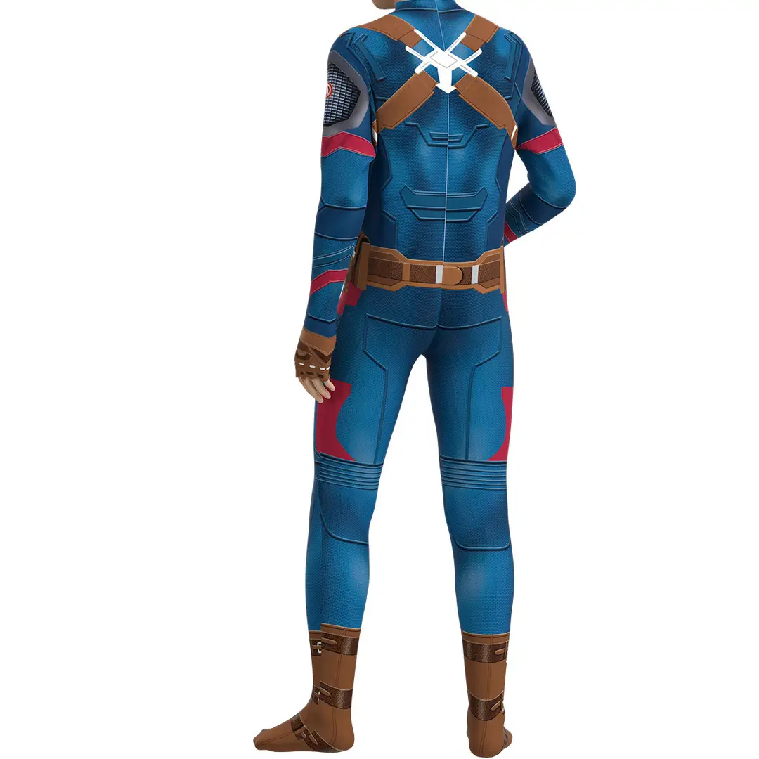 Halloween Costume American Team Clothes Children's Suit Summer Costume Children's Day Iron Man Boy One-Piece Tight