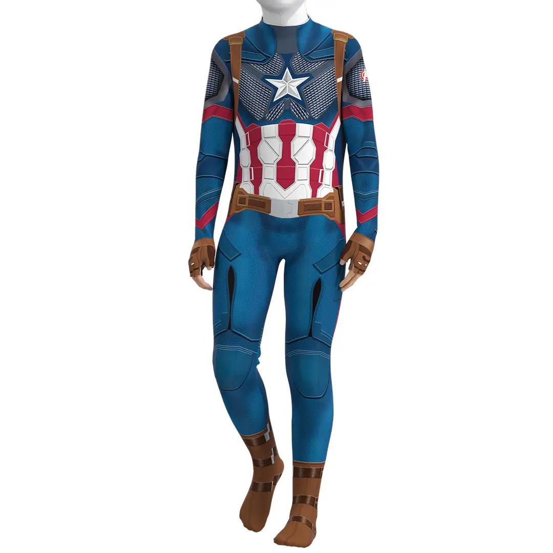 Halloween Costume American Team Clothes Children's Suit Summer Costume Children's Day Iron Man Boy One-Piece Tight — feature 6