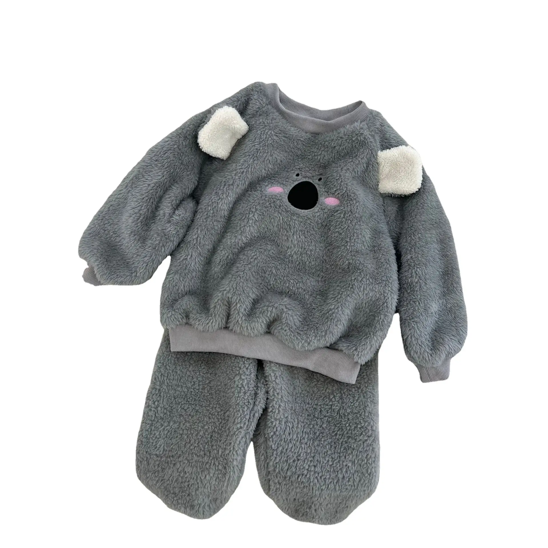 Baby Plush Warm Suit Coral Velvet Nightgown Set - Image 6