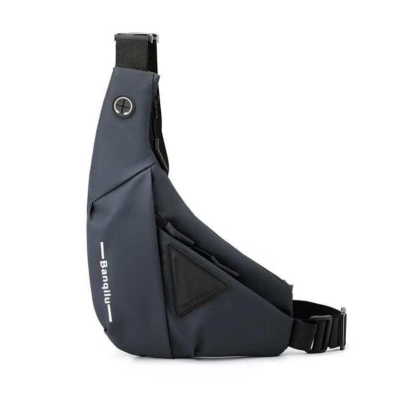 Men's Black Crossbody Phone Bag with Adjustable Strap - Image 3