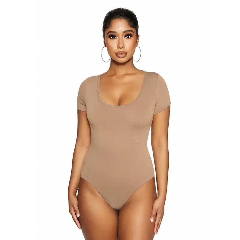 2025 Summer Slim Rayon U-Neck Jumpsuit Women - Image 3