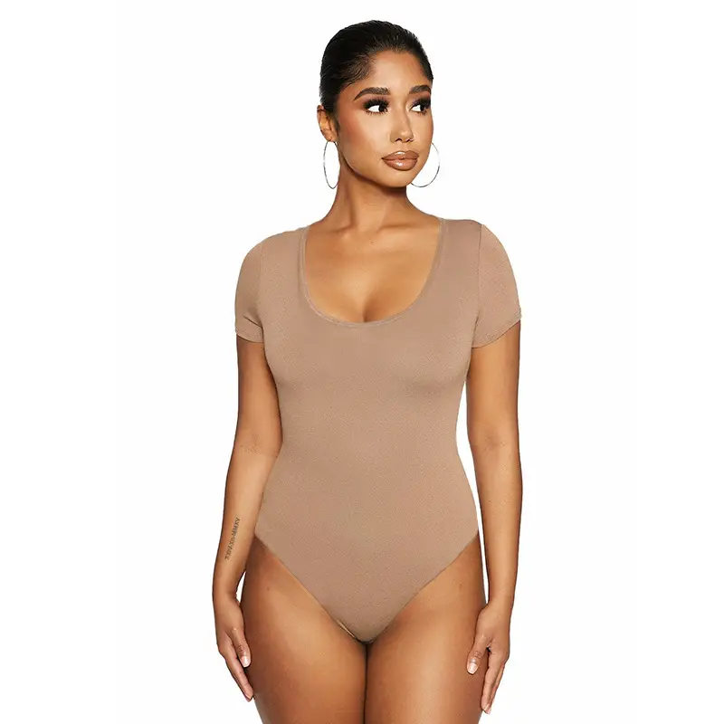 2025 Summer Slim Rayon U-Neck Jumpsuit Women - Image 4