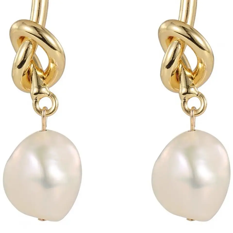 Pearl Earrings for Women S925 Acacia Knot