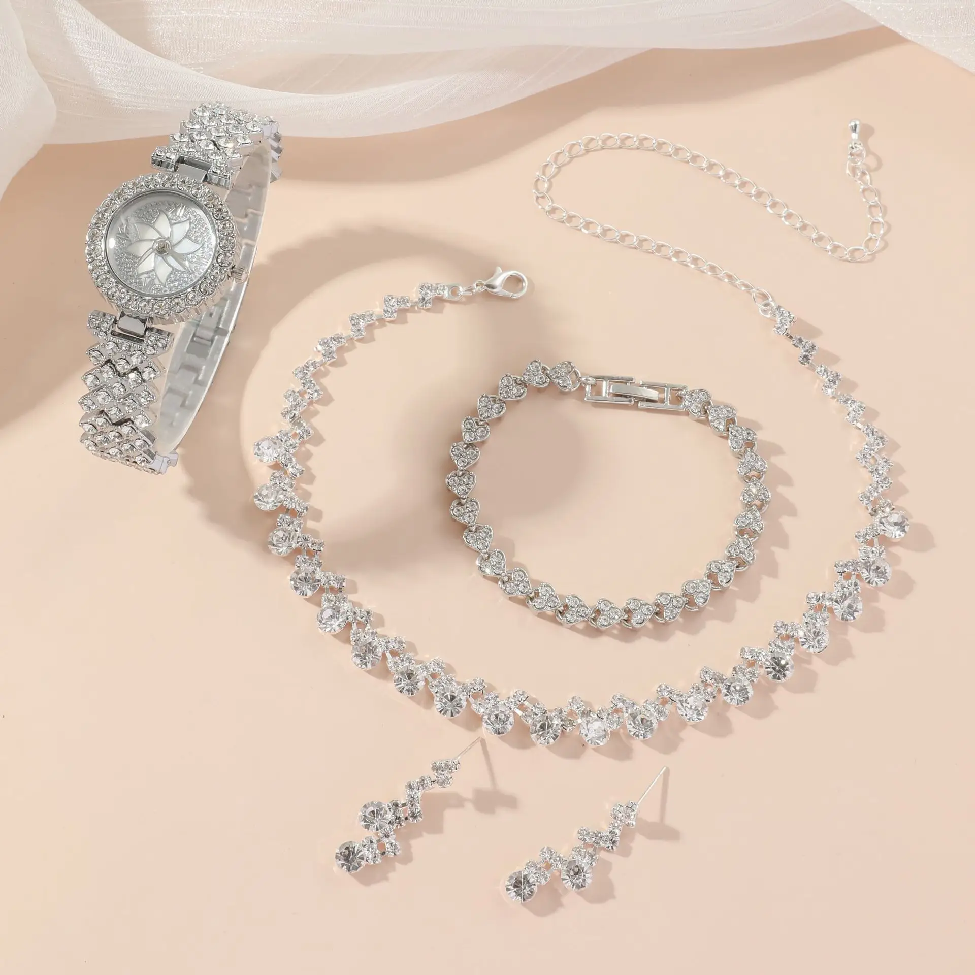 Gypsophila Watch Set 4Pcs Creative Quartz Ladies - Image 4