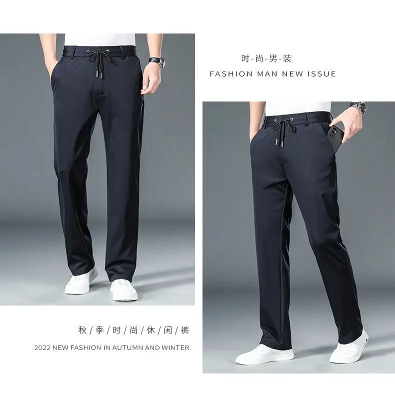 Men Fleece Sweatpants Grey Thick Winter Warm — feature 13