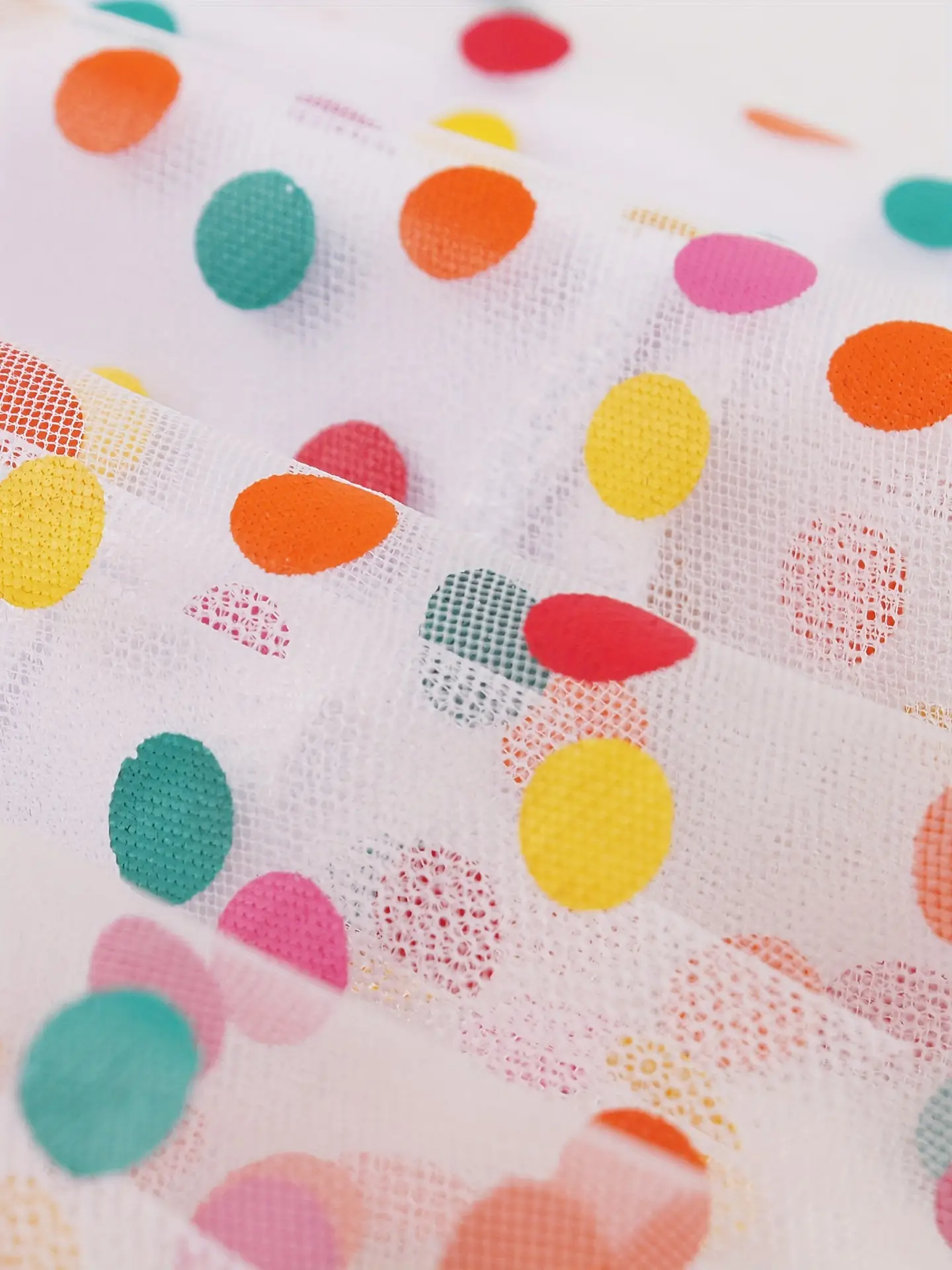 Fairy Pleated Colorful Dot Gauze Skirt Mid Length — feature 16