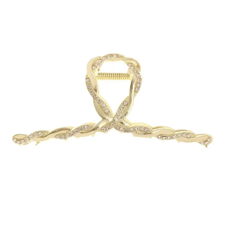 Gold Pearl Rhinestone Hairpin Women's Summer Oversized - Image 7