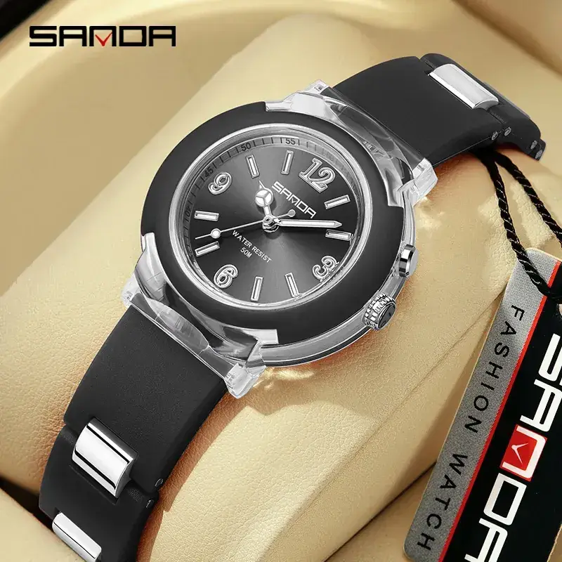 Sanda Women's White Water Resistant Watch Small - Image 12