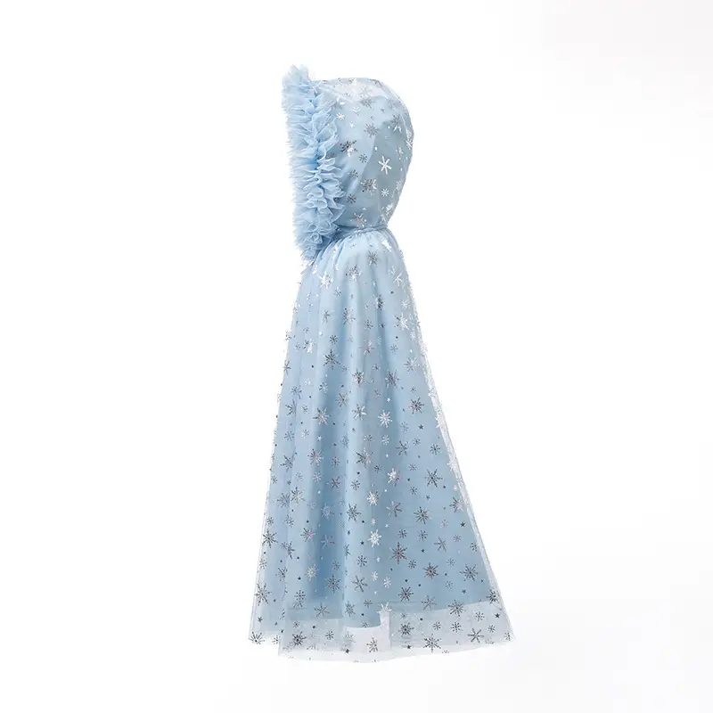 Light Blue Starry Hooded Cloak for Girls — feature 8