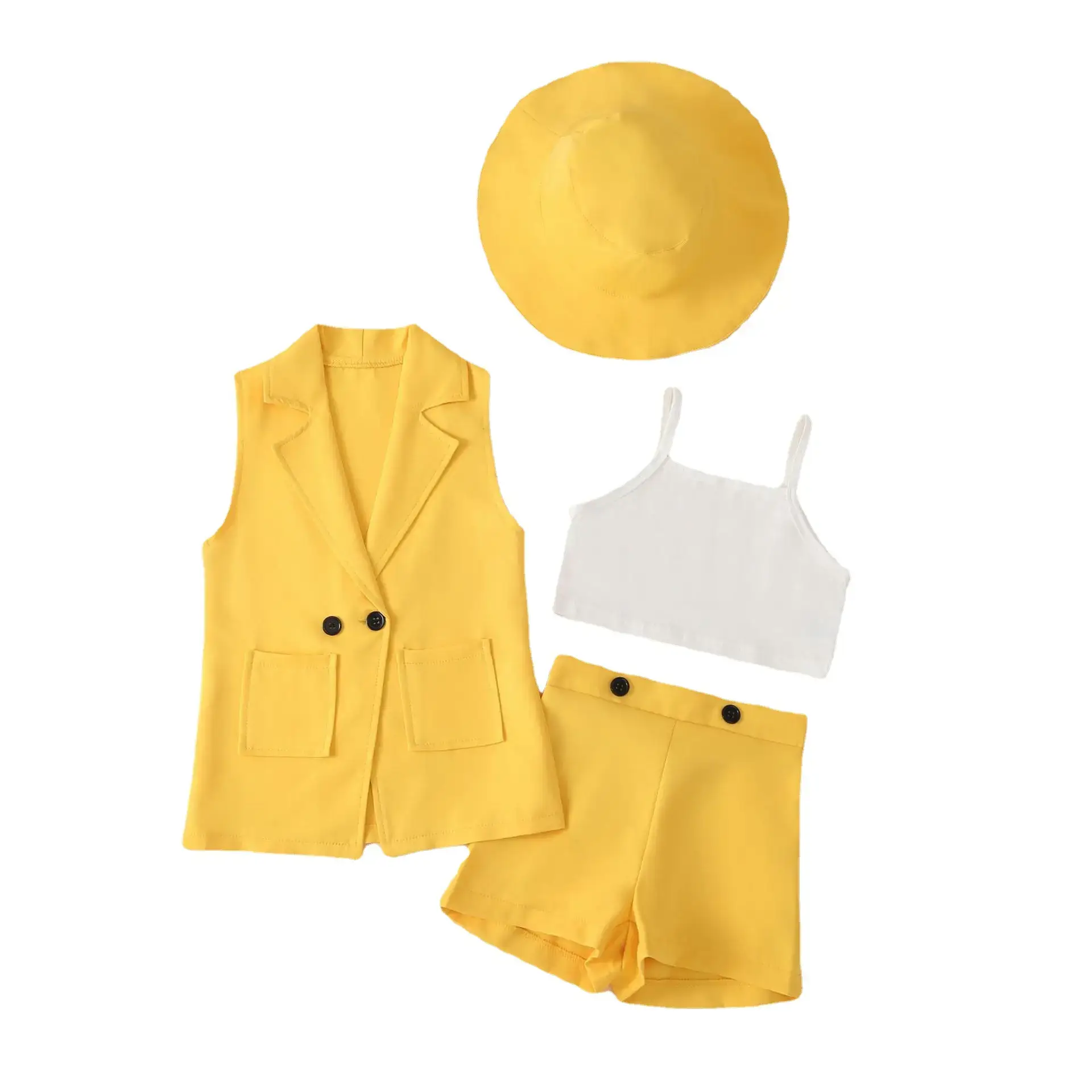 Purple 4-Piece Girl Suit with Hat & Sunglasses