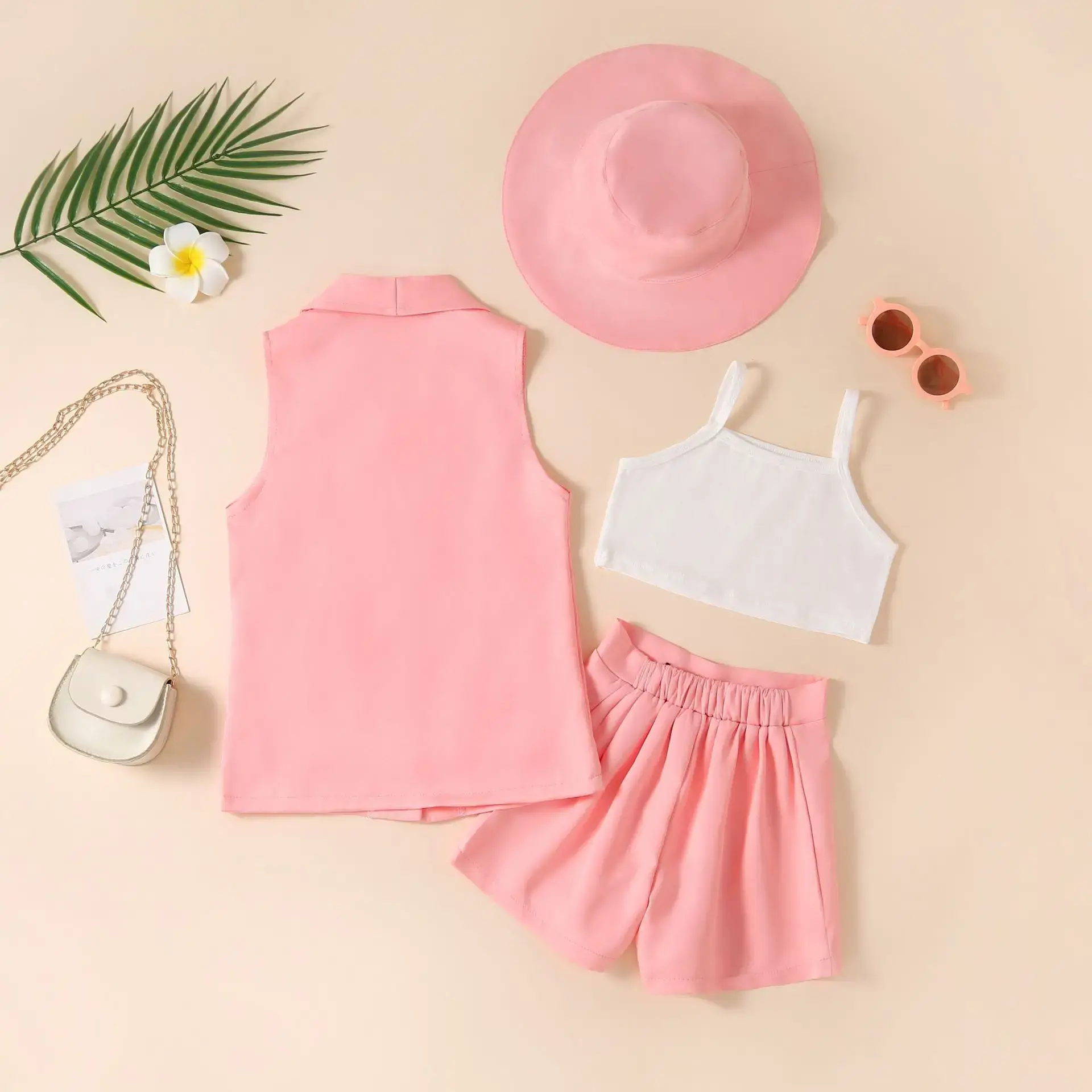 Purple 4-Piece Girl Suit with Hat & Sunglasses — feature 22