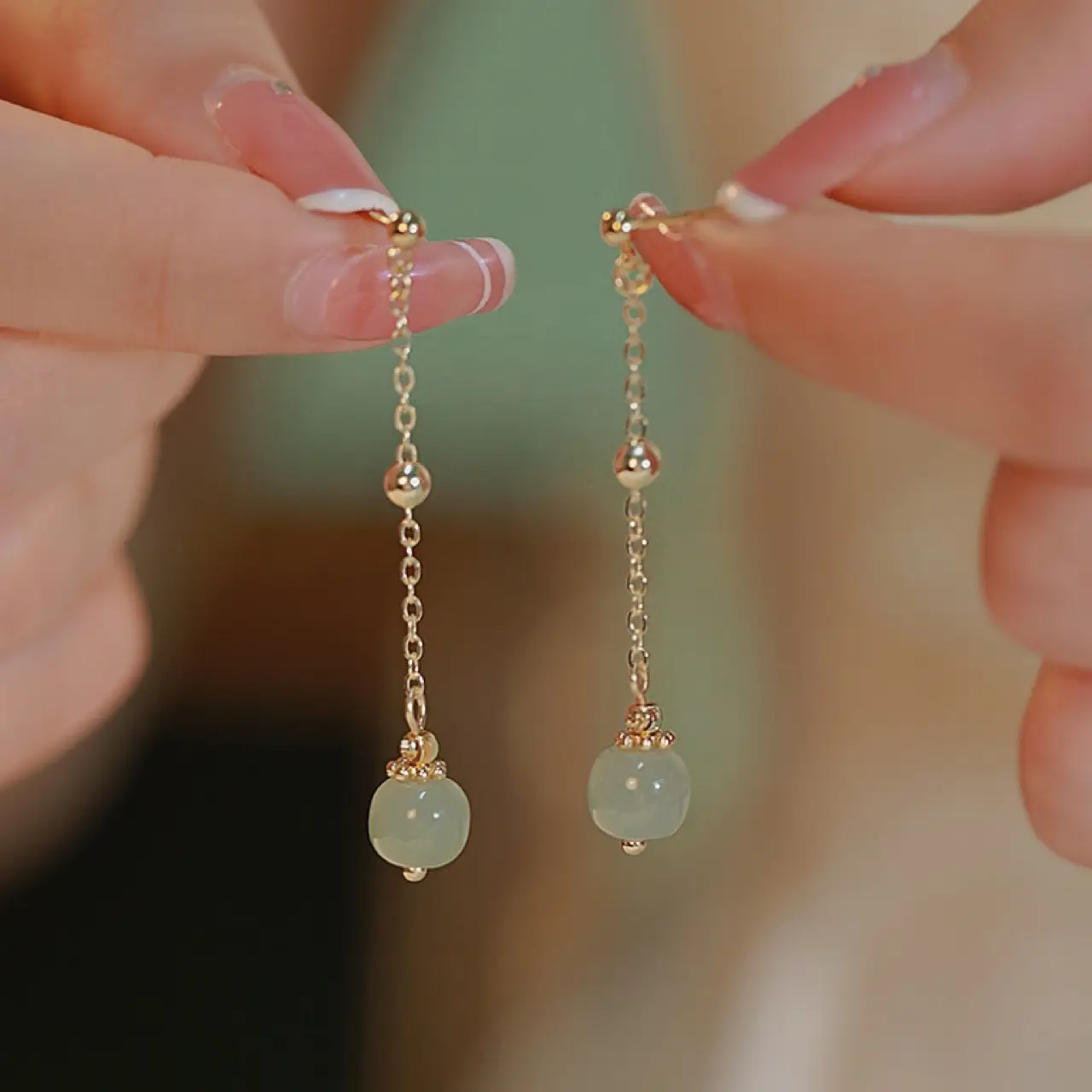 Japanese Style Hetian Jade Earrings for Women — feature 6