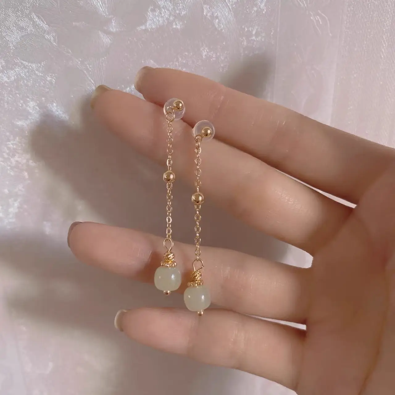 Japanese Style Hetian Jade Earrings for Women — feature 9