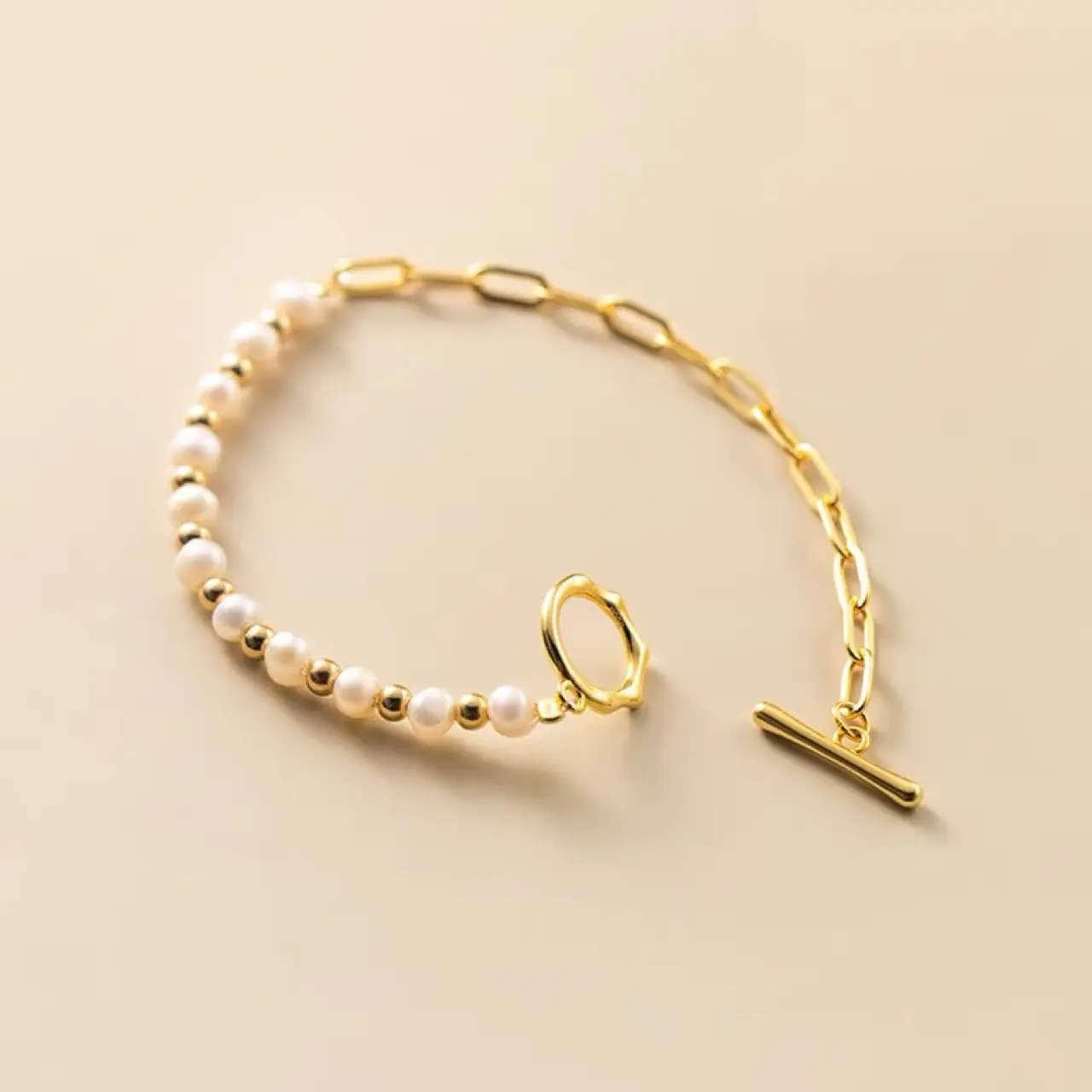 Gold Pearl Bracelet for Women Korean Style Small Elegant Sweet - Image 4
