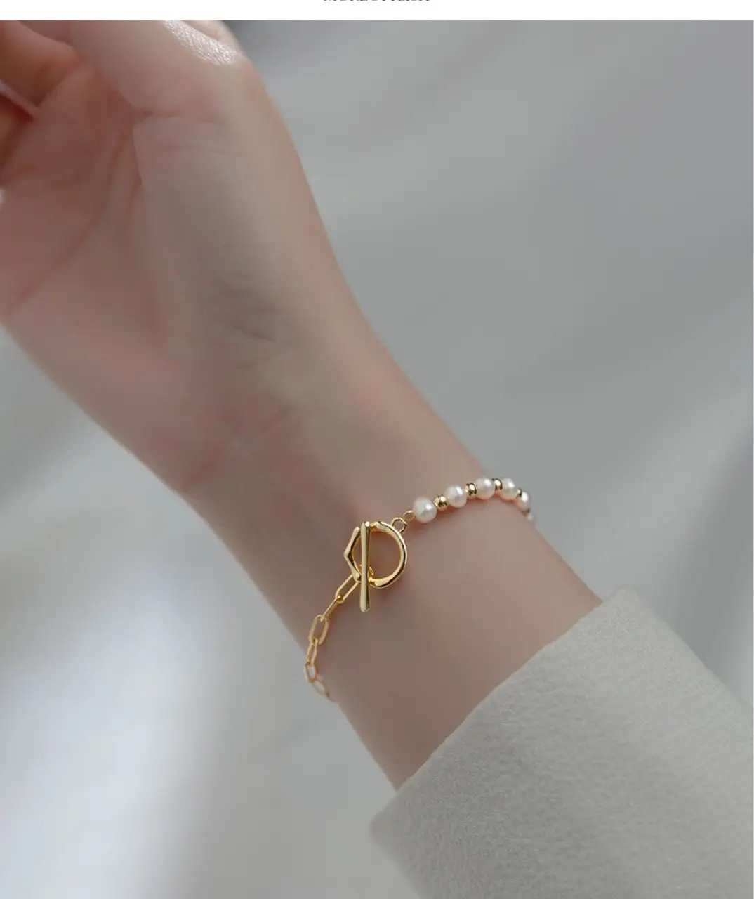 Gold Pearl Bracelet for Women Korean Style Small Elegant Sweet — feature 8