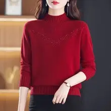Women's Extra Thick Twist Knit Sweater Mid Length 2025 Winter — feature 2