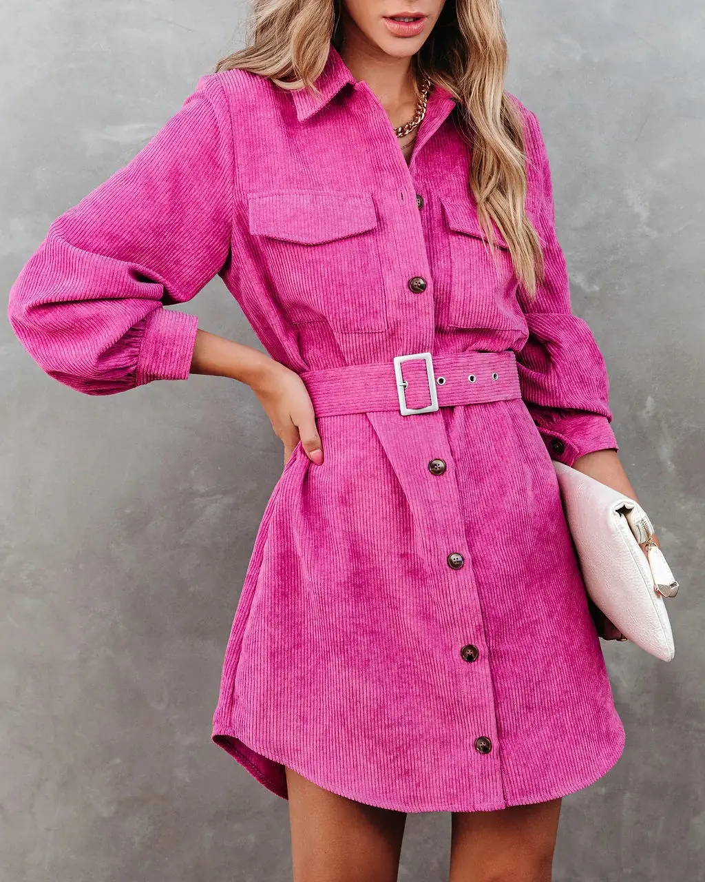 Black Lace-Up Button Dress for Women Winter 2022 — feature 13