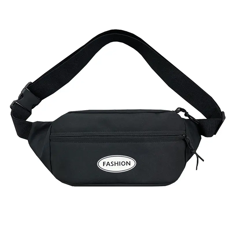 Japanese Style Men's White Crossbody Phone Waist Bag - Image 2
