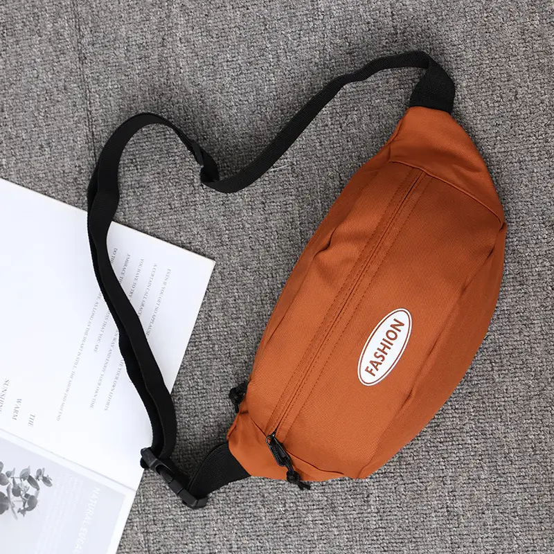 Japanese Style Men's White Crossbody Phone Waist Bag - Image 4