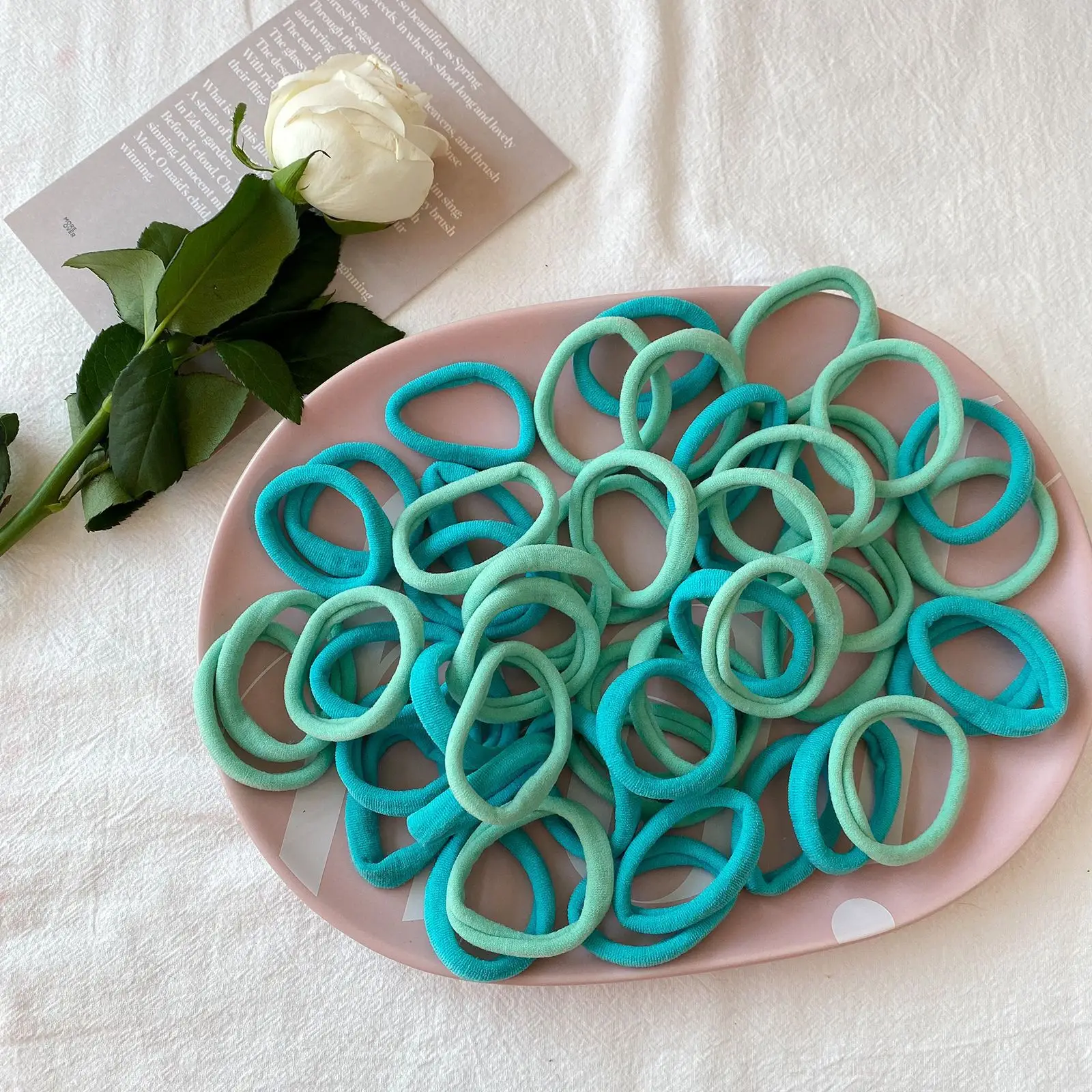 50 Pack Gradient Color Hair Ties for Girls — feature 149
