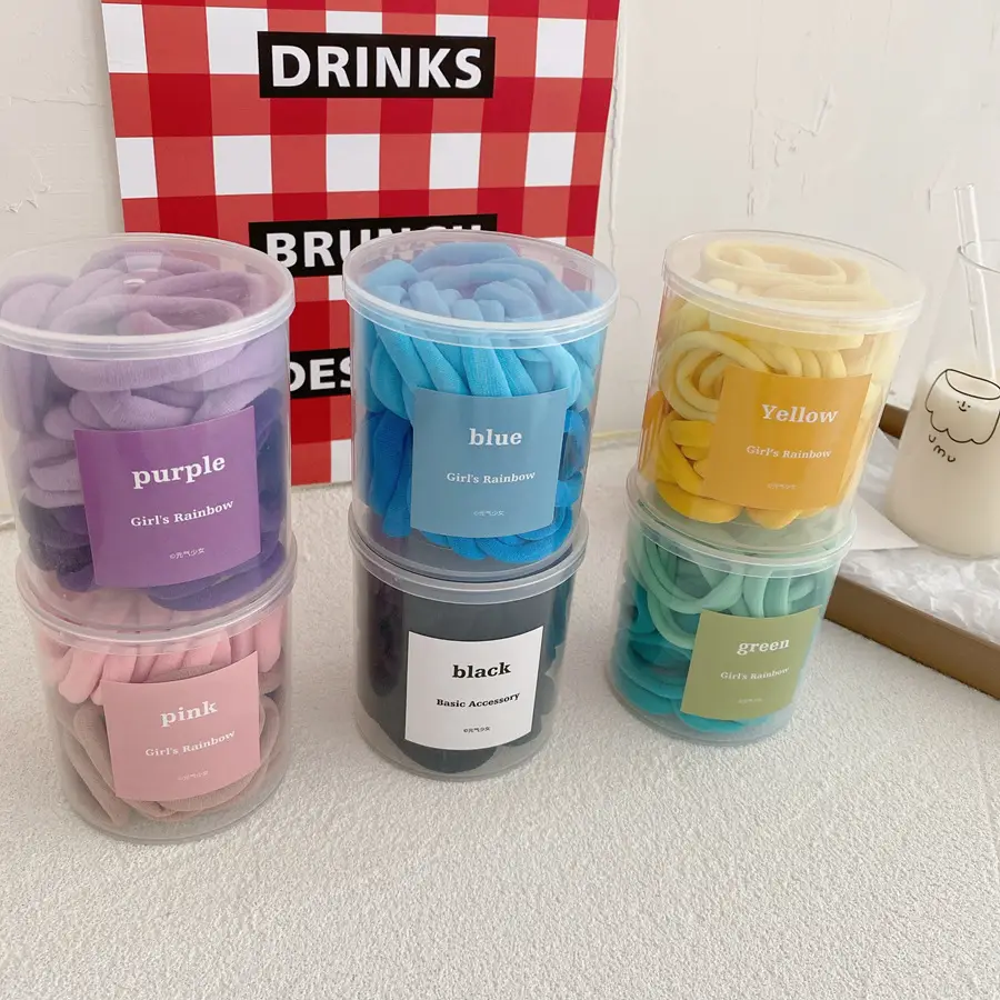 50 Pack Gradient Color Hair Ties for Girls — feature 151