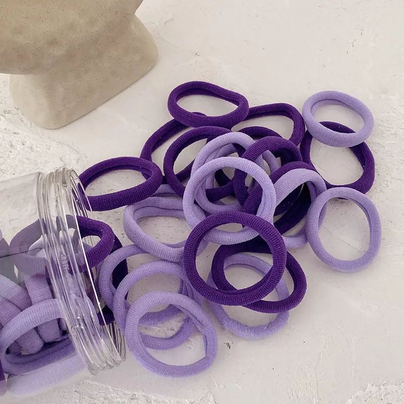 50 Pack Gradient Color Hair Ties for Girls - Image 2