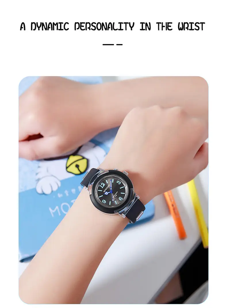 Sanda Rose Gold Quartz Watch with LED Light — feature 22