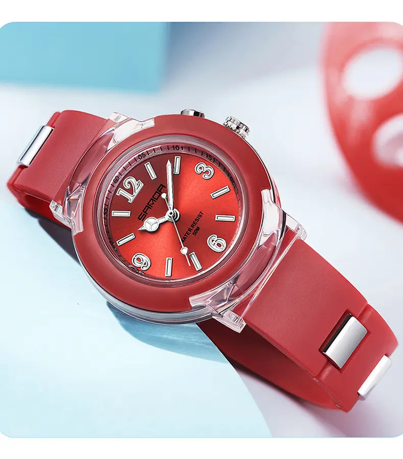 Sanda Rose Gold Quartz Watch with LED Light — feature 24