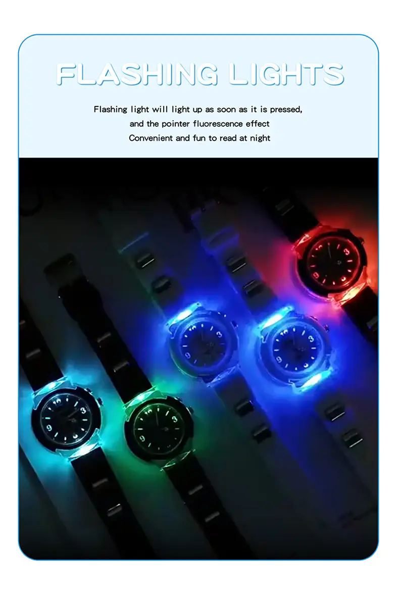 Sanda Rose Gold Quartz Watch with LED Light — feature 28