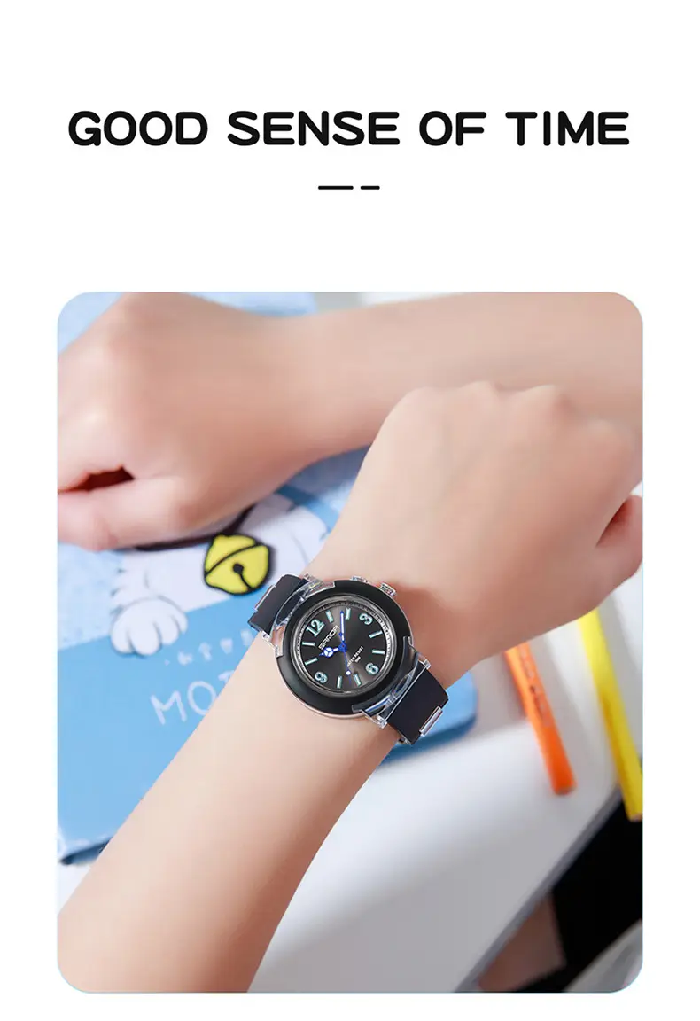 Sanda Rose Gold Quartz Watch with LED Light — feature 5