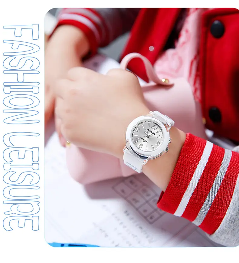 Sanda Rose Gold Quartz Watch with LED Light — feature 6