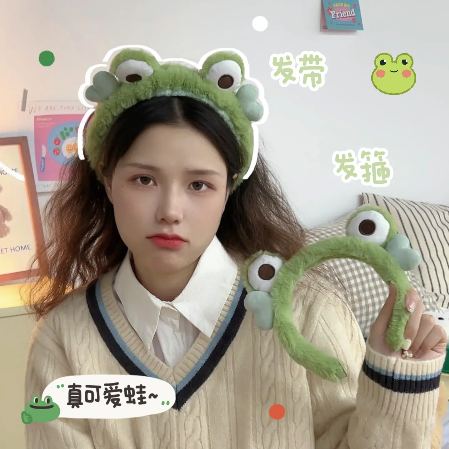 Green Frog Eyes Hair Band for Girls