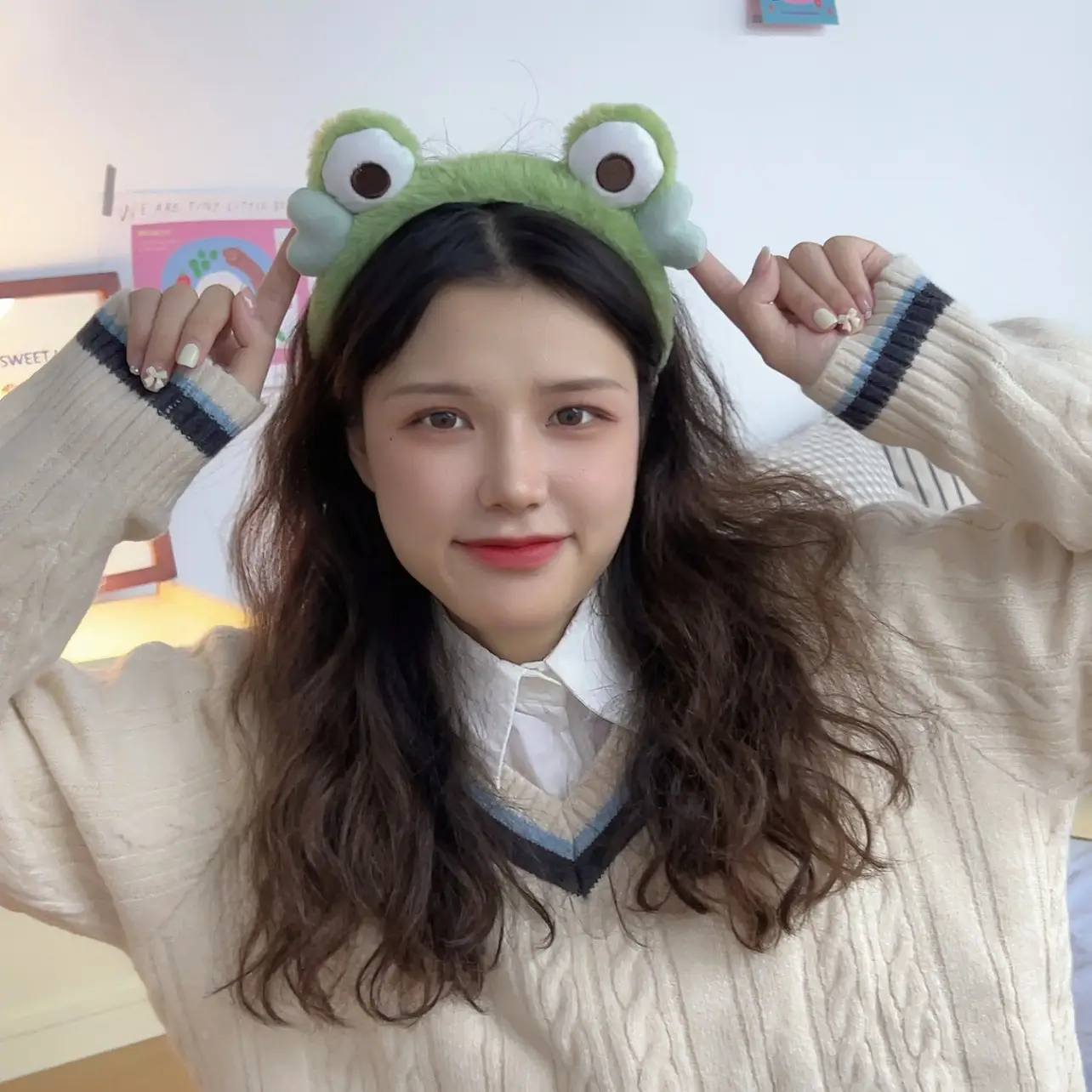 Green Frog Eyes Hair Band for Girls