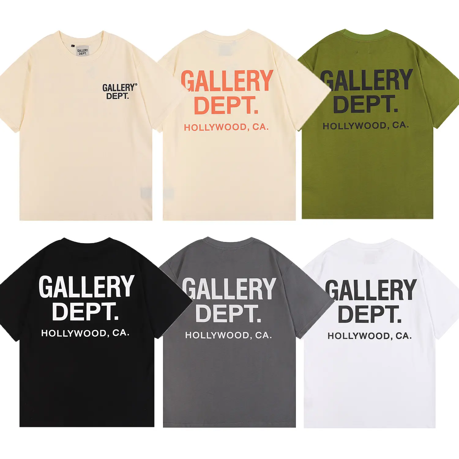 Gallery Dept T-Shirt Black Short Sleeve Men Women