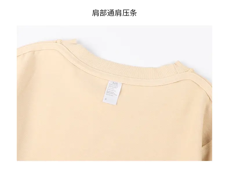 Men Women Long Sleeve T-Shirt 270g Cotton Teal — feature 13
