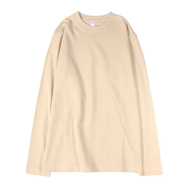 Men Women Long Sleeve T-Shirt 270g Cotton Teal - Image 7