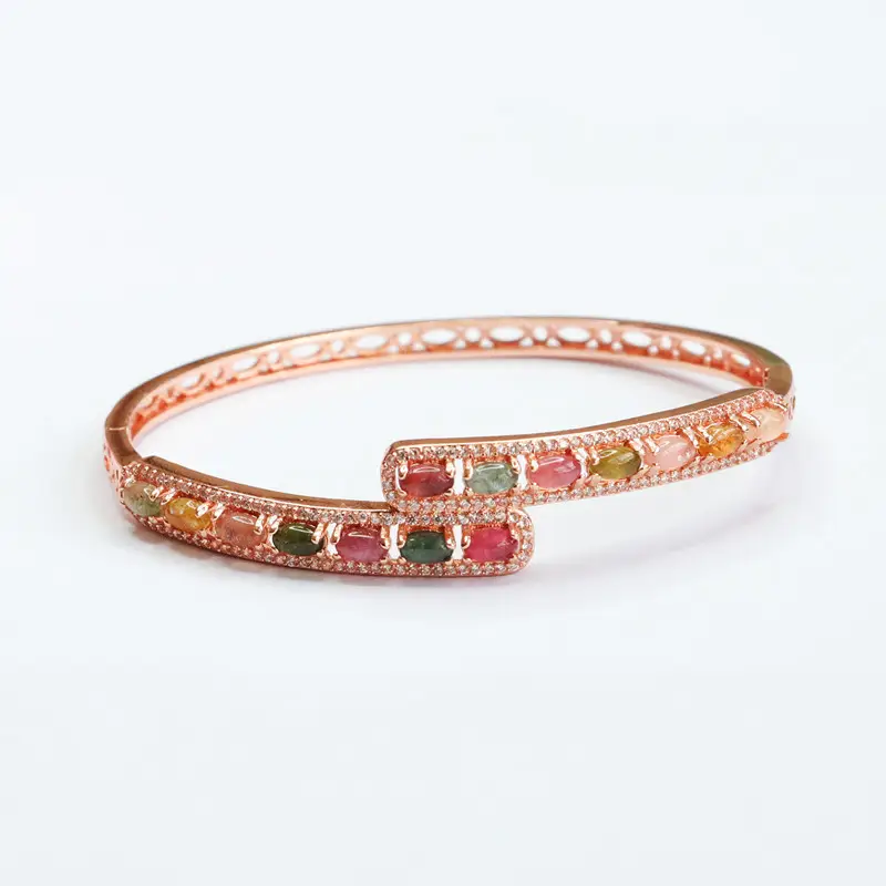 Rose Gold Natural Tourmaline Candy Bracelet — feature 5