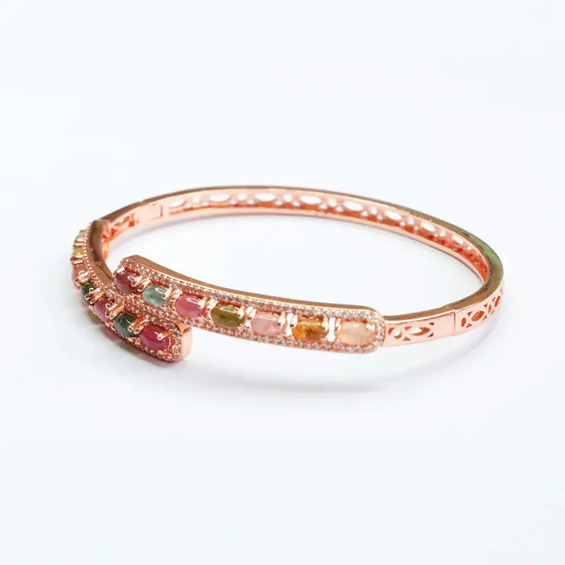 Rose Gold Natural Tourmaline Candy Bracelet — feature 7