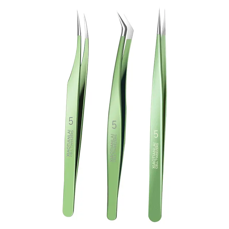 Straight & Curved Eyelash Grafting Tweezers Set - Image 13