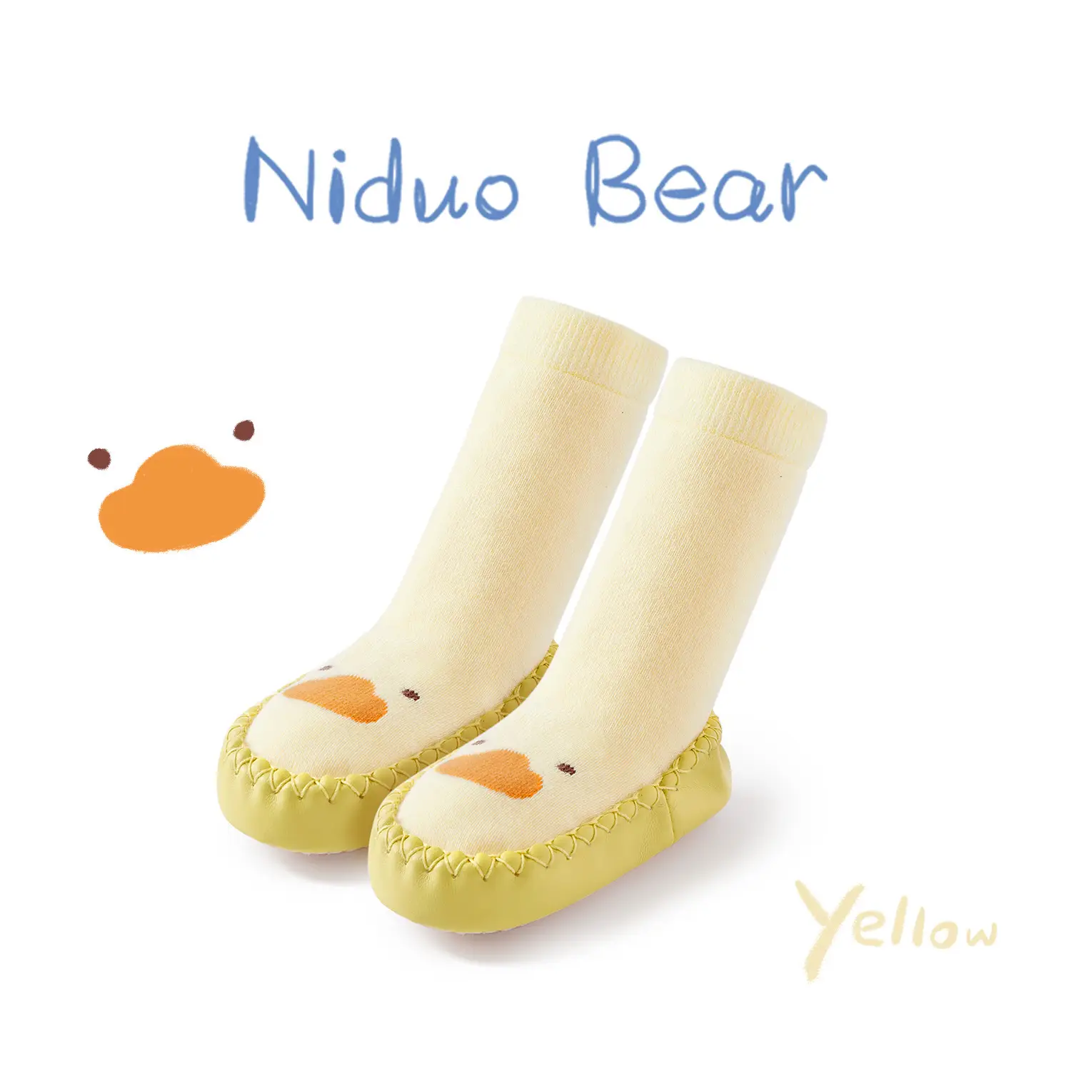 Pink Baby Foot Covers with Non-Slip Soles - Image 4