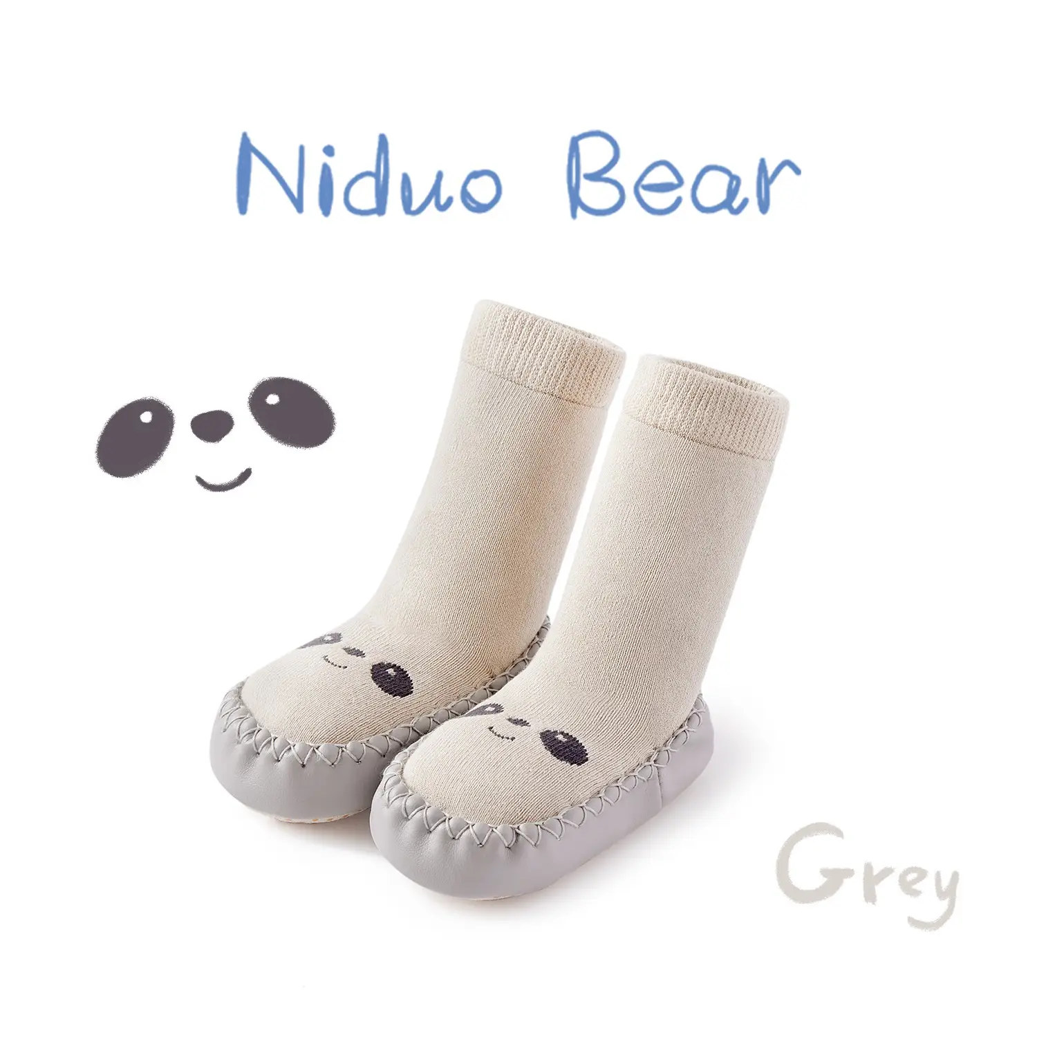 Pink Baby Foot Covers with Non-Slip Soles - Image 6