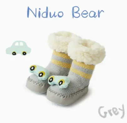 Pink Baby Foot Covers with Non-Slip Soles - Image 8